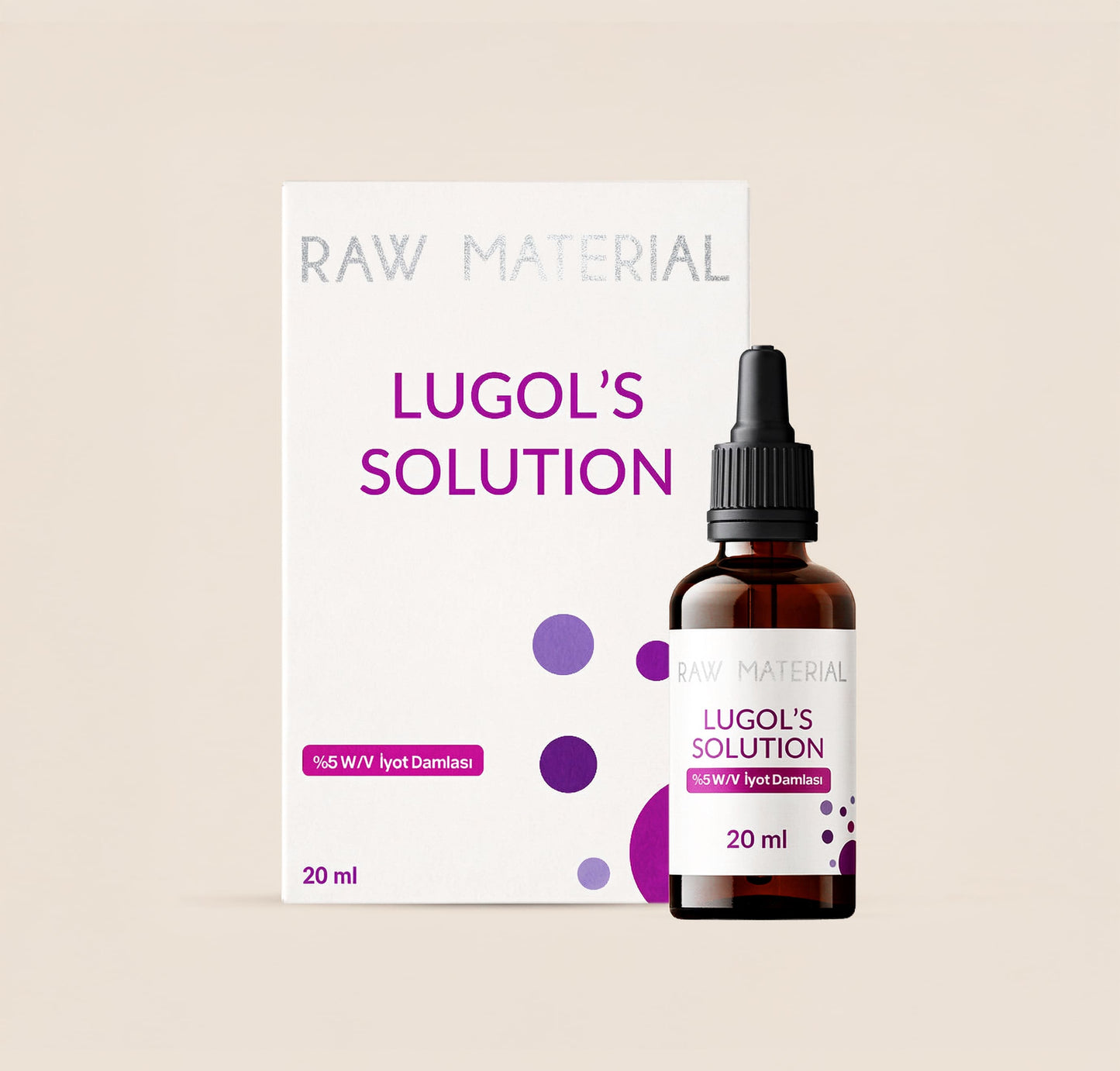 Raw Material Lugol's Solution İyot %5 Damla 20 ml