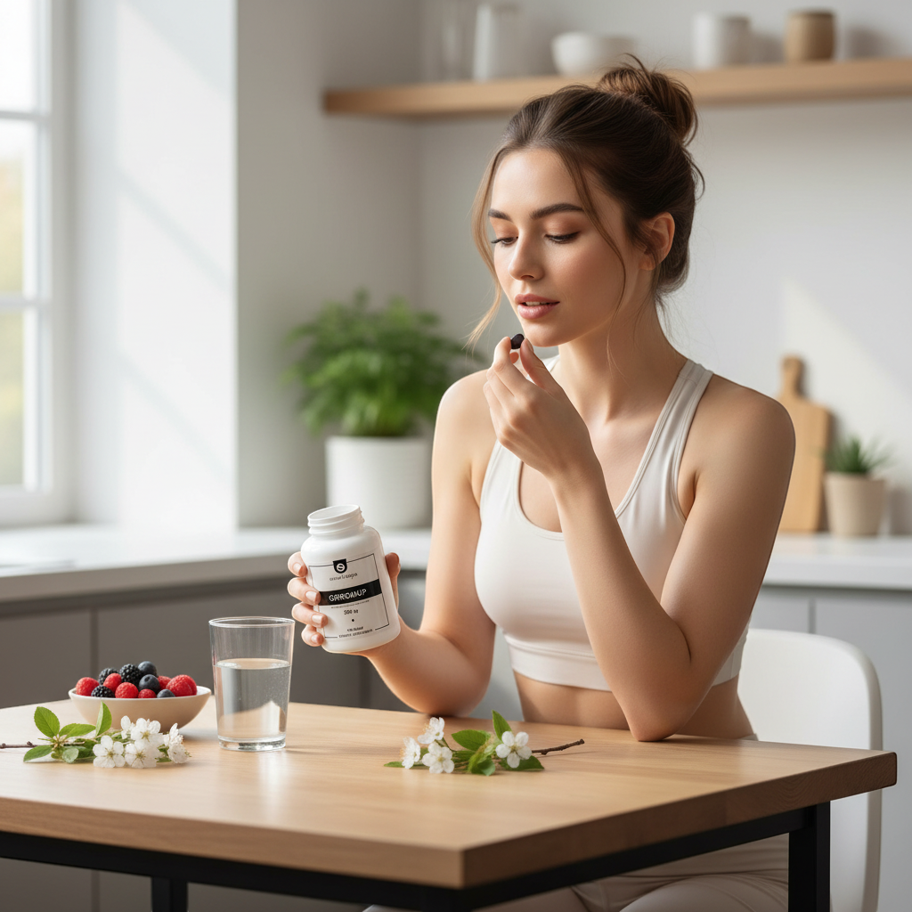 Nutramol Smart Caps Chromup dietary supplement bottle with 200 mcg chromium picolinate, 180 tablets. Sugar-free, vegan formula.